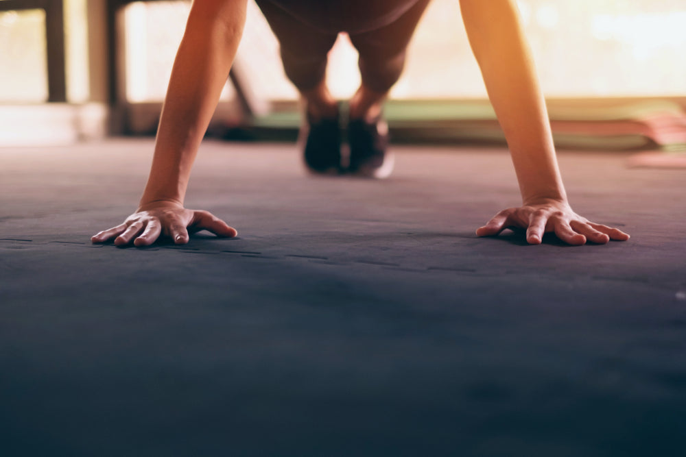 person doing push ups