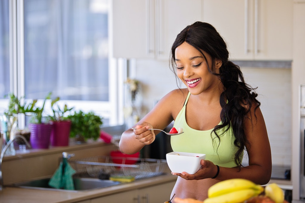 woman eating