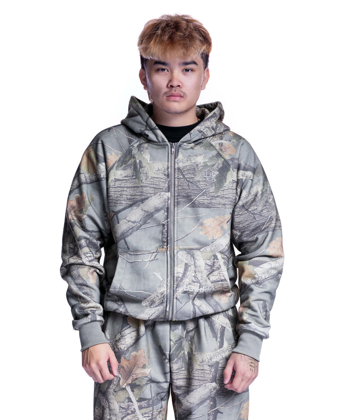 Double Zip Hoodie Camo